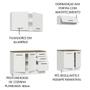 Imagem de Kit com 2 Balcões e 2 Armários Aéreos Multiuso 200cm Branco/Rustic Agata Madesa