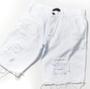Imagem de Kit com 2 bermudas shorts jeans masculina slim rasgado preto/branco modelo ( destroyed )
