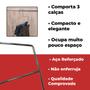 Imagem de Kit Com 2 Cabides Para Calças Triplo Cromado Reforçado