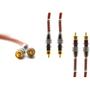 Imagem de Kit com 2 Cabos RCA 5 Metros Dupla Blindagem Cobre Vermelho 