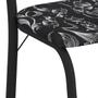 Imagem de Kit Com 2 Cadeiras De Aço Carbono Ferrara Branco-Preto Flor