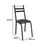 Imagem de Kit Com 2 Cadeiras De Aço Carbono Ferrara Preto-Flor