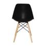 Imagem de Kit com 2 Cadeiras Eames Preta - Base Madeira Natural