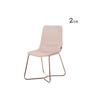 Imagem de Kit com 2 Cadeiras Scott - PU Blush c/ Cobre