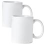 Imagem de Kit Com 2 Caneca Branca De Porcelana Para Sublimação 320Ml