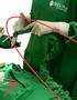 Imagem de Kit Com 2 Cânolas Odontológicas De Tecido Brim Leve 100% Algodão Especial verde Bandeira