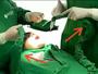 Imagem de Kit Com 2 Cânolas Odontológicas De Tecido Brim Leve 100% Algodão Especial verde Bandeira