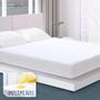 Imagem de Kit Com 2 Capa Protetor Colchão Casal Cama Box Impermeável Com Elástico Branco
