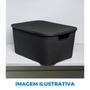 Imagem de Kit com 2 Cestos Organizadores Rattan Com Tampa 15 Litros Preto