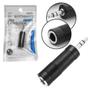 Imagem de Kit com 2 Conectores Plug de Aúdio e Microfone P2 Macho para P10 Fêmea It Blue