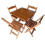 Imagem de Kit com 2 Conjuntos de Jogo de Mesa 70x70 Com 4 Cadeiras Dobráveis Cada Imbúia - Reisol Móveis