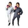 Imagem de Kit com 2 conjuntos Moletom calça e capuz feminino Inverno Slim quentinho flanelado