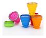 Imagem de Kit Com 2 Copos Dobrável Retrátil De Silicone 200ml