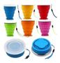 Imagem de Kit Com 2 Copos Dobrável Retrátil De Silicone 200ml