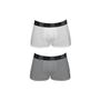 Imagem de Kit com 2 Cuecas Boxer Branco/Grafite Zorba 717 Cotton
