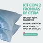 Imagem de Kit com 2 Fronhas De Cetim Travesseiro Fronha Capa 50x70cm Protetoras