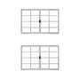 Imagem de Kit com 2 Janelas de Aço de Correr 100x150cm 4 Folhas Minas Sul Mgm