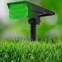 Imagem de Kit com 2 - Luminária Spot Solar Espeto de Jardim Potente 12h Refletor Luz Verde LED 1 Ano Garantia PopSpot