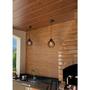 Imagem de Kit com 2 Lustres/Pendentes de Teto em MDF Coquinho para área gourmet, varanda, sala e cozinha