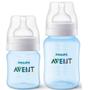 Imagem de Kit com 2 Mamadeiras ANTI-COLIC Classica AZUL 125/260ML Philips AVENT SCD809/37