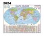 Imagem de Kit Com 2 Mapas - Mundi + Brasil Escolar 120 Cm X 90 Cm Atual