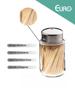 Imagem de Kit Com 2 Paliteiro  Vidro Com Tampa Em Inox 9x5cm Euro Home