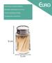 Imagem de Kit Com 2 Paliteiro  Vidro Com Tampa Em Inox 9x5cm Euro Home