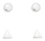 Imagem de Kit Com 2 Pares De Brinco Formas Para 2 Furo Duo70