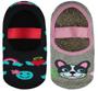 Imagem de Kit Com 2 Pares de Meia Sapatilha Antiderrapante Infantil Menina Tamanho 29/34