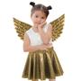 Imagem de Kit Com 2 Peças Fantasia Heroina Infantil Magica Fada Brilho Princesa Magica Herois Fadinha Brincar Carnaval Asinha