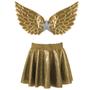 Imagem de Kit Com 2 Peças Fantasia Heroina Infantil Magica Fada Brilho Princesa Magica Herois Fadinha Brincar Carnaval Asinha