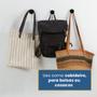 Imagem de Kit com 2 Penduradores Suporte Fixador Multiuso de Parede 4cm para Pendurar Acessórios Chapéus Bolsas
