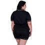 Imagem de Kit Com 2 Pijamas Americano Plus Size Com Botões Amamentação - c11 KIT 2 PLUS BRENDA PRETO E MARINHO