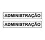 Imagem de Kit com 2 Placas de Sinalização Auto Adesivas para Portas de Administração - Poliestireno