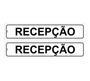 Imagem de Kit com 2 Placas de Sinalização Autoadesivas para Departamento de Recepção - Poliestireno