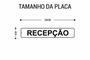 Imagem de Kit com 2 Placas de Sinalização Autoadesivas para Departamento de Recepção - Poliestireno