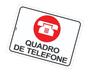 Imagem de Kit com 2 Placas de Sinalização Aviso: Quadro de Telefone - Distribuição de Telefonia em PS (Poliestireno)