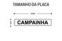 Imagem de Kit com 2 Placas de Sinalização Aviso: Toque a Campainha 5x25 cm, Poliestireno (PS)