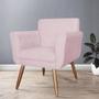 Imagem de Kit Com 2 Poltronas Cadeiras Isabella Estofadas Corano Rosa Bebe - INCASA DECOR