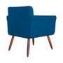 Imagem de Kit Com 2 Poltronas Cadeiras Isabella Estofadas Suede Azul Royal - INCASA DECOR