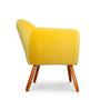 Imagem de Kit com 2 Poltronas Decorativas Alexia Larhome Tecido Suede Veludo Amarelo