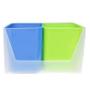 Imagem de Kit com 2 Porta Objetos Full Color Azul e Verde Limão - Dello