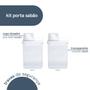 Imagem de Kit com 2 porta sabão em pó 1,8L com copo dosador e travas - Oikos