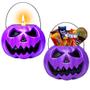 Imagem de Kit com 2 Potes de Abóbora Roxa com Alça para o Dia das Bruxas Festa Halloween