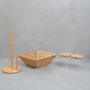 Imagem de Kit Com 2 Potes De Vidro Com Tampa De Bambu 800Ml, Fruteira