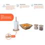 Imagem de Kit Com 2 Potes De Vidro Com Tampa De Bambu 800Ml, Fruteira