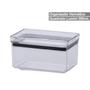 Imagem de Kit com 2 Potes Hermético Recipientes Para Mantimentos 580ML Acrílico Arroz Feijão Transparente Alimentos Empilhável