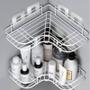 Imagem de Kit com 2 Prateleira de banheiro de Canto TRIANGULAR Branco