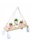 Imagem de kit com 2 Prateleiras de Madeira MDF de Parede com Cordão