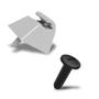 Imagem de Kit com 2 Presilhas Suportes com Parafuso do Quebra Sol Corsa Pickup 95 96 97 98 99 2000 2001 2002 2003
